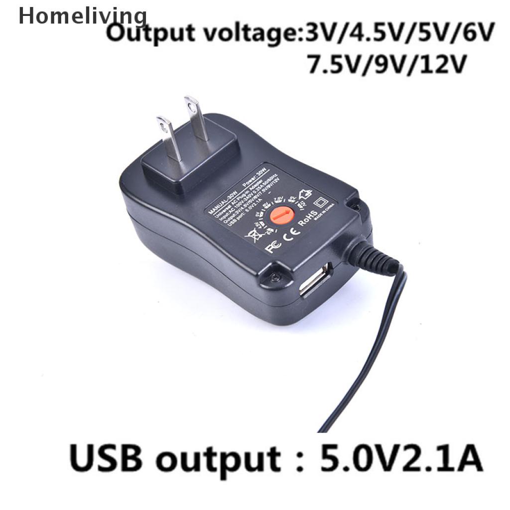 Bộ Nguồn Điện 3V 4.5V 5V 6V 7.5V 9V 12V 2A 2.5A AC / DC US EU UK