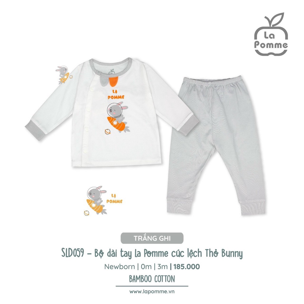 Bộ cài chéo, cài thẳng, body sơ sinh Lapomme Thỏ Bunny SLD059, SLS059, JL059