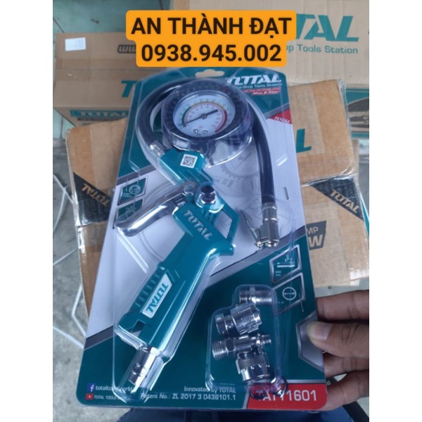 MÁY BƠM LỐP XE Ô TÔ DÙNG KHÍ TOTAL TAT11601