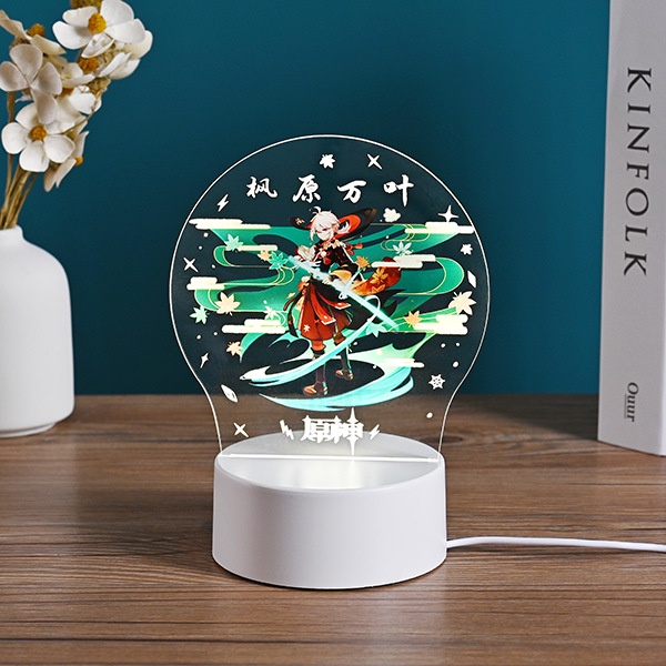 Đèn ngủ Genshin Impact led RGB 7 mầu sắc ( wanderer kazuha lôi thần hutao kokomi keqing yae xiao alhaitham )