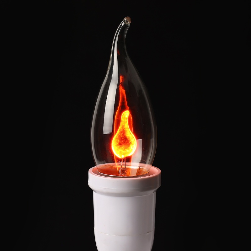 Bóng Đèn Led E14 E27 Thiết Kế Hình Ngọn Lửa Phong Cách Retro Cổ Điển Tiện Dụng