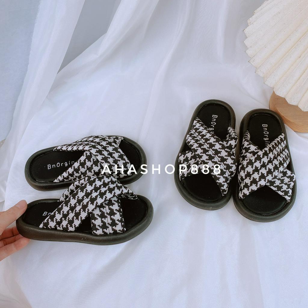 Sz 26-36 Dép Lê Quai Dạ Chéo Karo Hot Hit Đế Êm Cho Bé K008