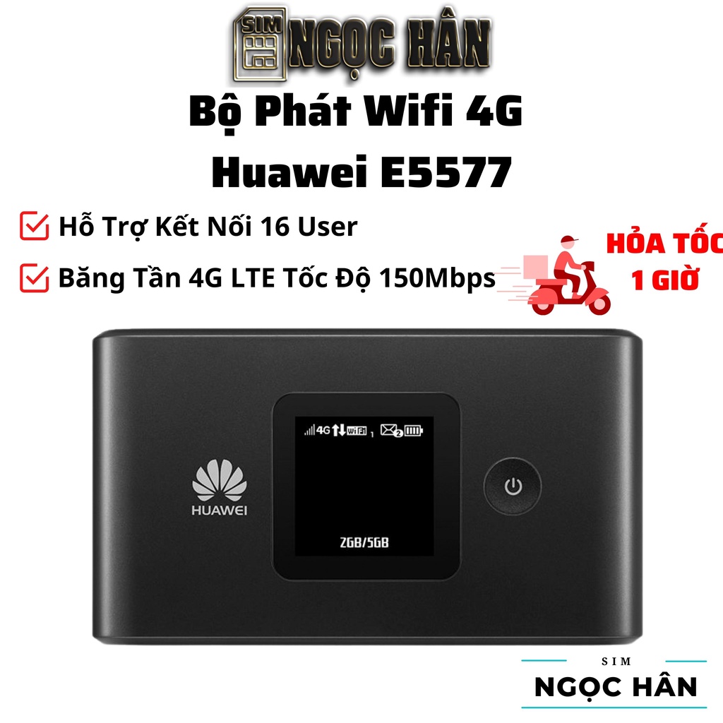 Bộ Phát Wifi 4G Huawei E5577BS-937 Tốc Độ Cao Pin Trâu 3000mAh, Kèm sim 4G phát wifi max băng thông giá ưu đãi
