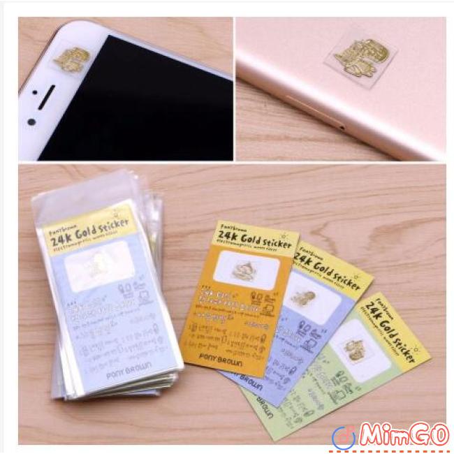 Miếng dán mạ vàng 24k chống bức xạ trang trí máy tính/ điện thoại