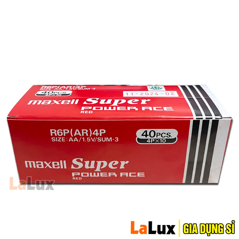 Pin Tiểu AA Maxell Super Đỏ ( 2A) - Pin Tiểu AA, Pin Sạc AA, Tích Điện Cao, Sử Dụng Cho Remote TV, Đồ Chơi Điện Tử LALUX
