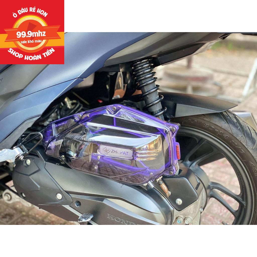 Combo Ốp Lọc Gió Vario Màu Khói Trong Suốt Zhipat Vario Đời Đầu Và Pô E, Lọc Gió Độ Panther Màu