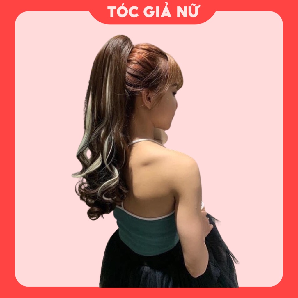 Tóc giả nữ🌸𝑭𝑹𝑬𝑬𝑺𝑯𝑰𝑷🌸Tóc ngoạm light trắng xoăn đuôi