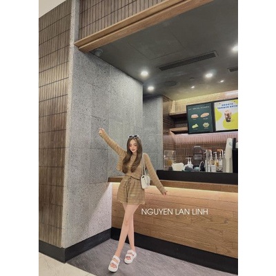 Sét bộ xốp gân bèo cổ tròn dài tay hot