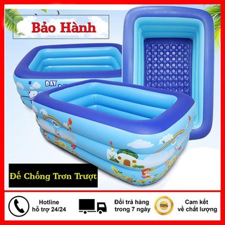 [KÈM BƠM ĐIỆN- LOẠI TỐT 2 ĐÁY CHỐNG TRƠN TRƯỢT] Bể bơi bơm hơi hình chữ nhật nhiều cỡ cho trẻ em và người lớn