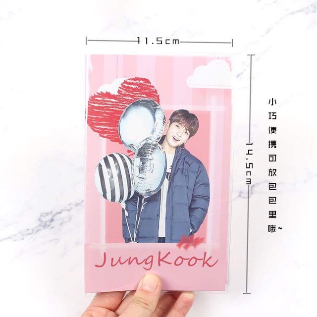 Sổ đựng card JungKook, sổ card BTS, sổ card kpop, sổ đựng card,