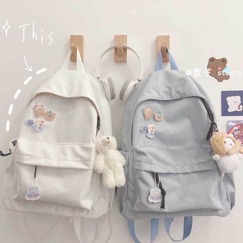 Wuyin loạt túi đi học công suất lớn nữ han harajuku ulzzang ba lô sinh viên đại học ba lô trung học in gió ba lô