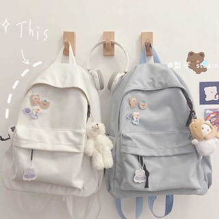 Wuyin loạt túi đi học công suất lớn nữ han harajuku ulzzang ba lô sinh viên đại học ba lô trung học in gió ba lô