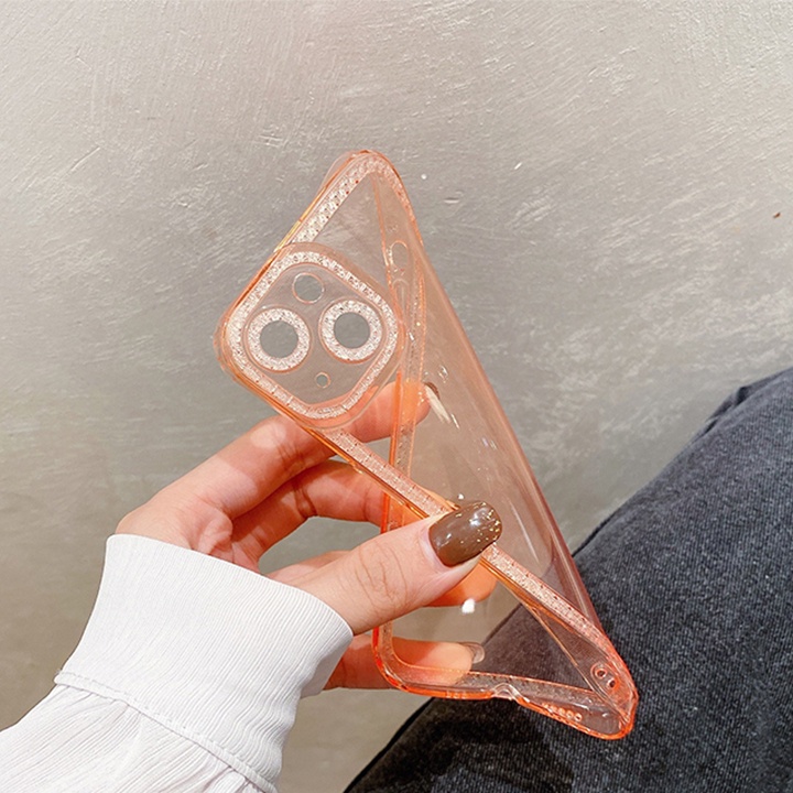 Ốp Lưng Iphone Màu - Viền Nhũ- Bảo vệ Camera - Thiết kế &quot; Sang trọng&quot; Bắt mắt .Từ Iphone 7 Plus -13 Pro Max Educase