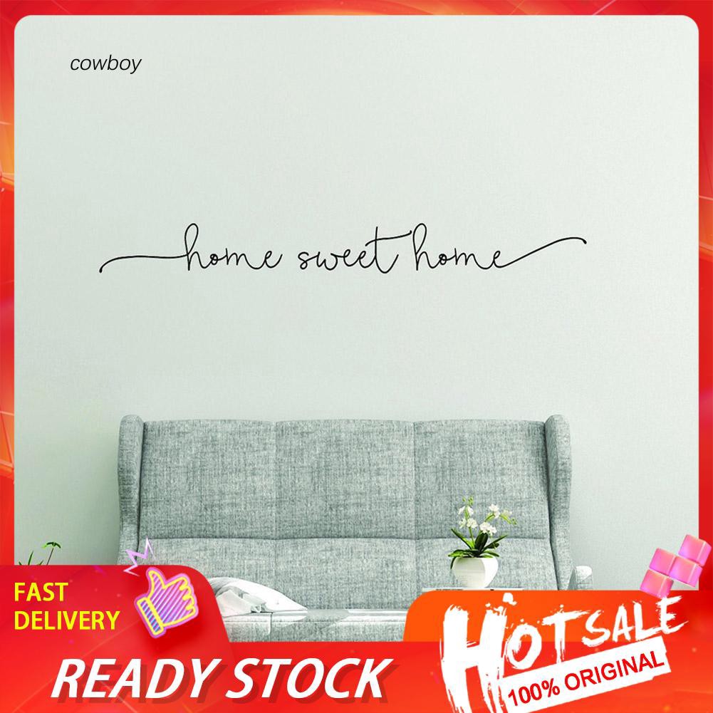 Decal dán tường Họa Tiết Chữ Sweet Home Trang Trí Phòng Khách