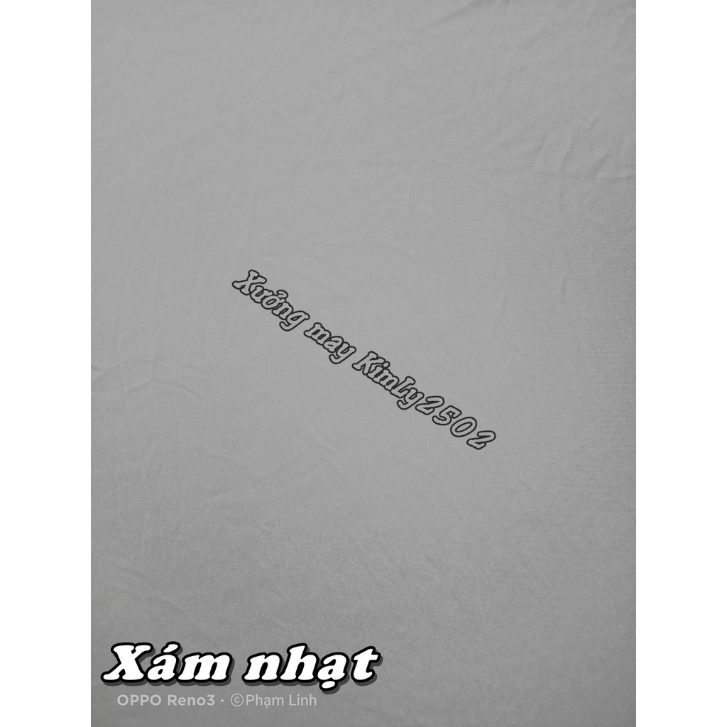 Áo bọc nệm 2 mặt dây kéo vải thun sợi siu (silk) màu trơn Hàn Quốc Nhiều màu [Size 0,8m->2m2] [Độ dày: 5->30cm]