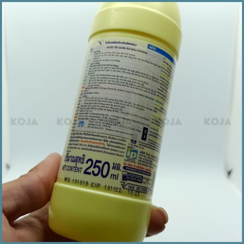 Nước Tẩy Quần Áo Trắng Và Màu Hygiene Thái Lan Loại 250ml