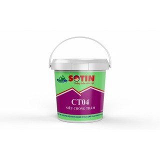 Chất chống thấm SOTIN CT04 loại 1 lít / lon ( thấm sâu, kháng kiềm, kháng rêu mốc)