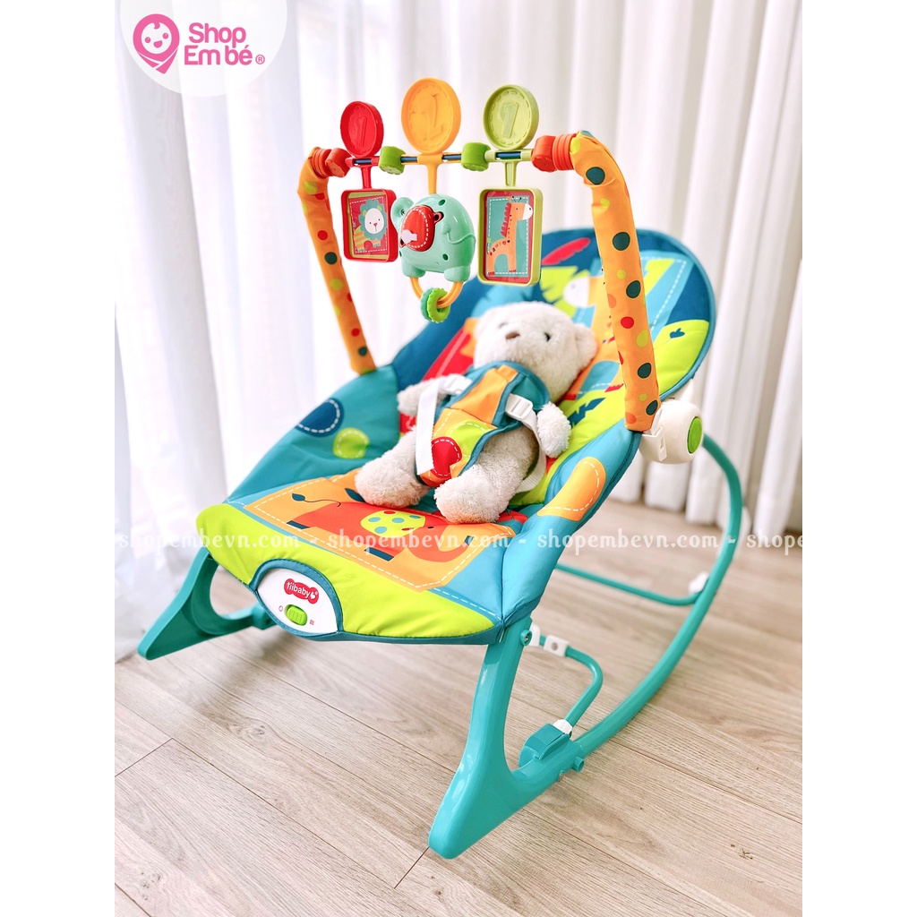 Ghế rung cho bé sơ sinh Rocker có nhạc, đồ chơi dành cho bé từ 0 - 36 tháng tuổi, Shop em bé