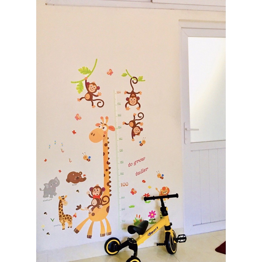 Tranh decal dán tường cho bé - Động Vật + Đoàn Tàu- Trang Trí Phòng ngủ