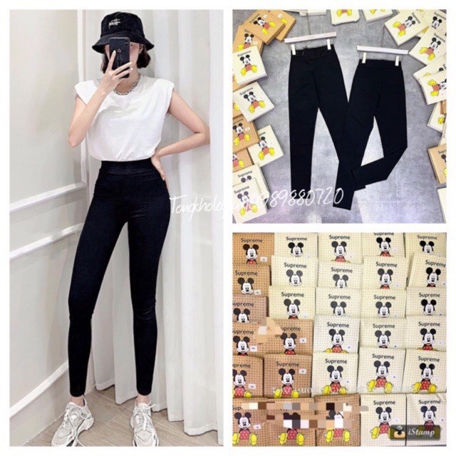 QUẦN LEGGING HỘP MICK.CHẤT MÌ HÀN.HÀNG đẹp dày dặn giũ phom tốt