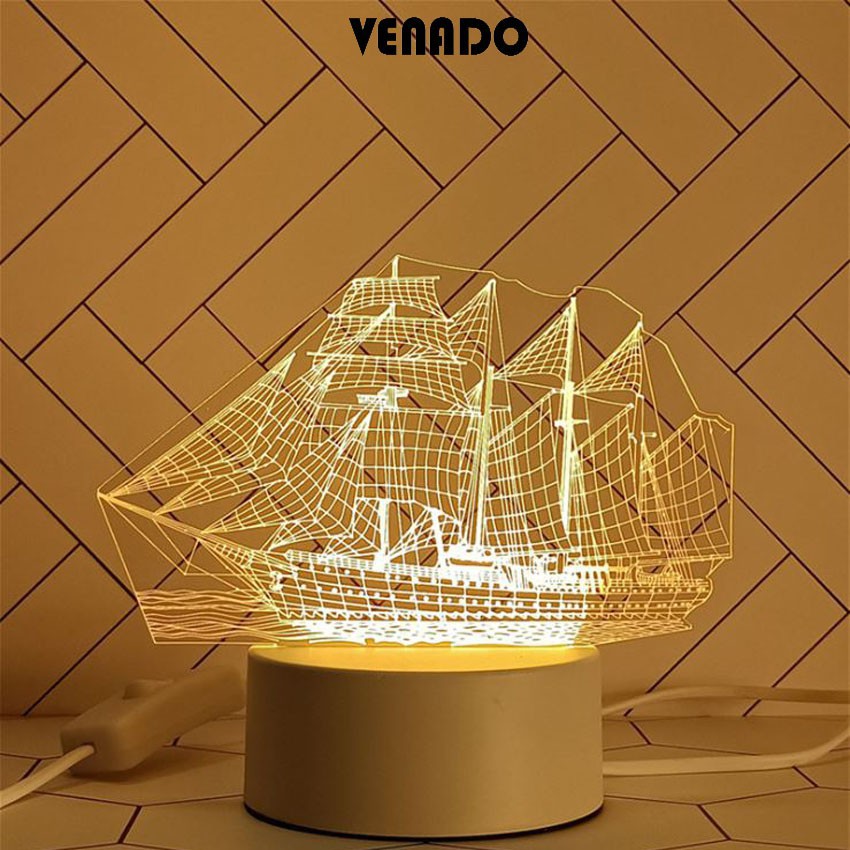 Miếng acrylic nhiều hình để lắp đèn ngủ led 3D