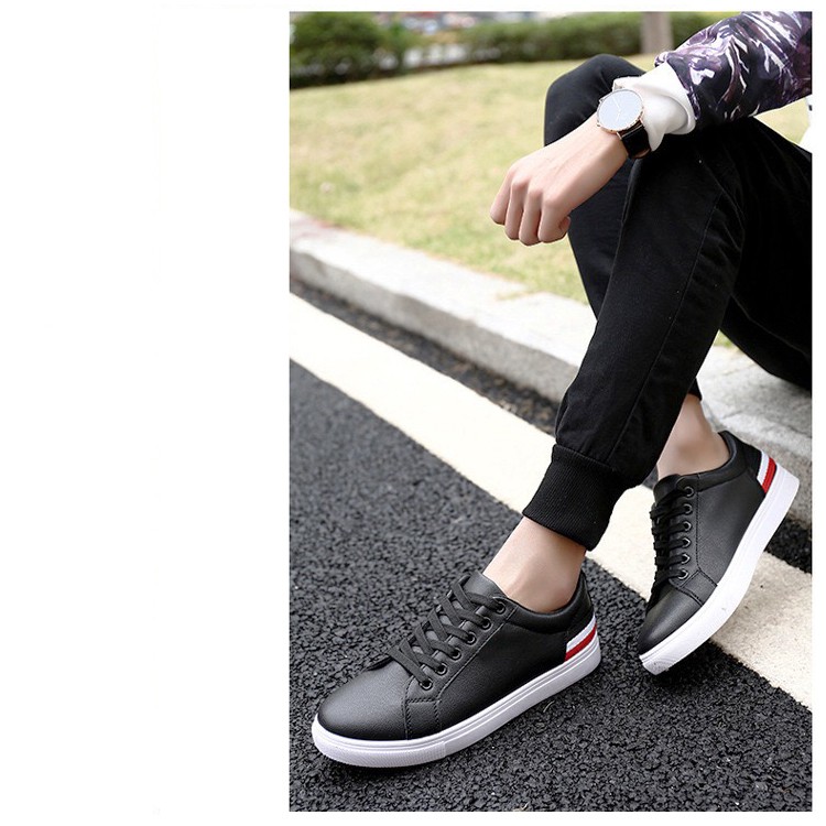 Giày nam thời trang sneaker cổ thấp- Phong cách hàn quốc ( đen sần )