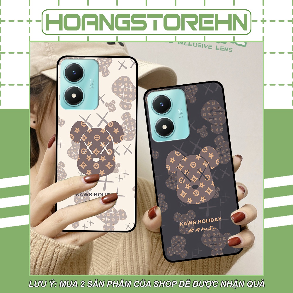 Ốp lưng Vivo Y02s in hình họa tiết Mountain, Be@rbrick dễ thương (T13 - T18)