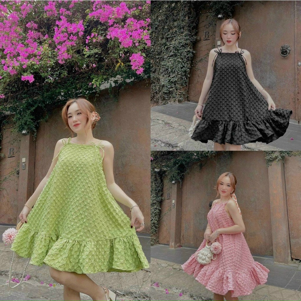 ĐẦM HOA CÚC BABYDOLL BẦU BÌ BON CHEN BG99201