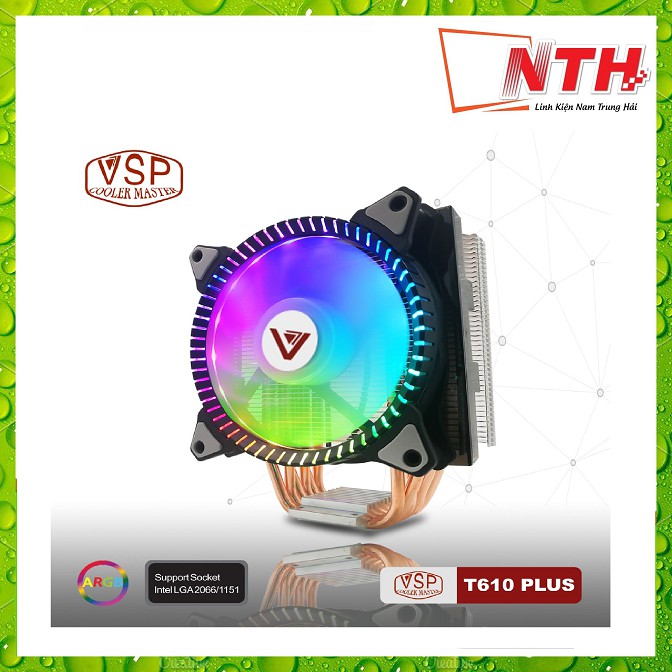 Quạt Tản Nhiệt CPU VSP Cooler T610 PLUS LED ARGB Sync