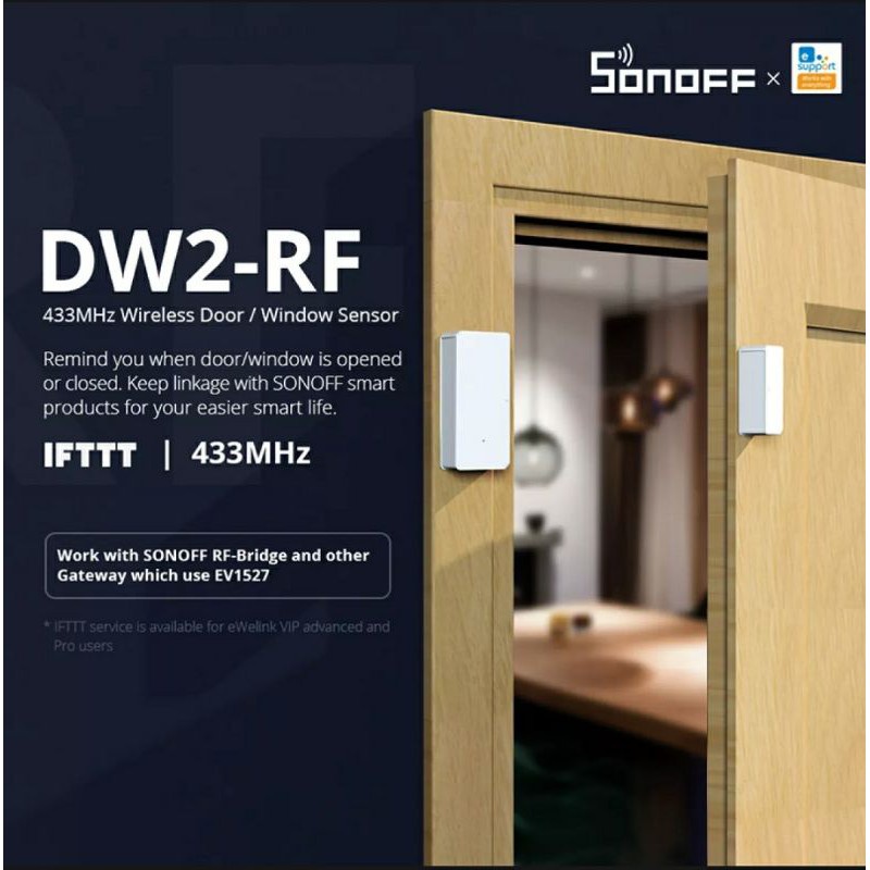 Hàng Hot Cảm biến cửa SONOFF DW2-RF/ DW2- WIFI