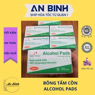 Q1-HCM Gạc tẩm cồn tiệt trùng  Alcohol Pads  Bông Tẩm Cồn