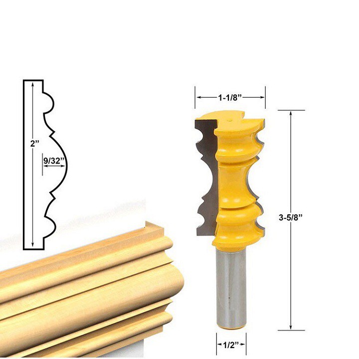Mũi phay đánh chỉ khung tranh cốt 12ly7