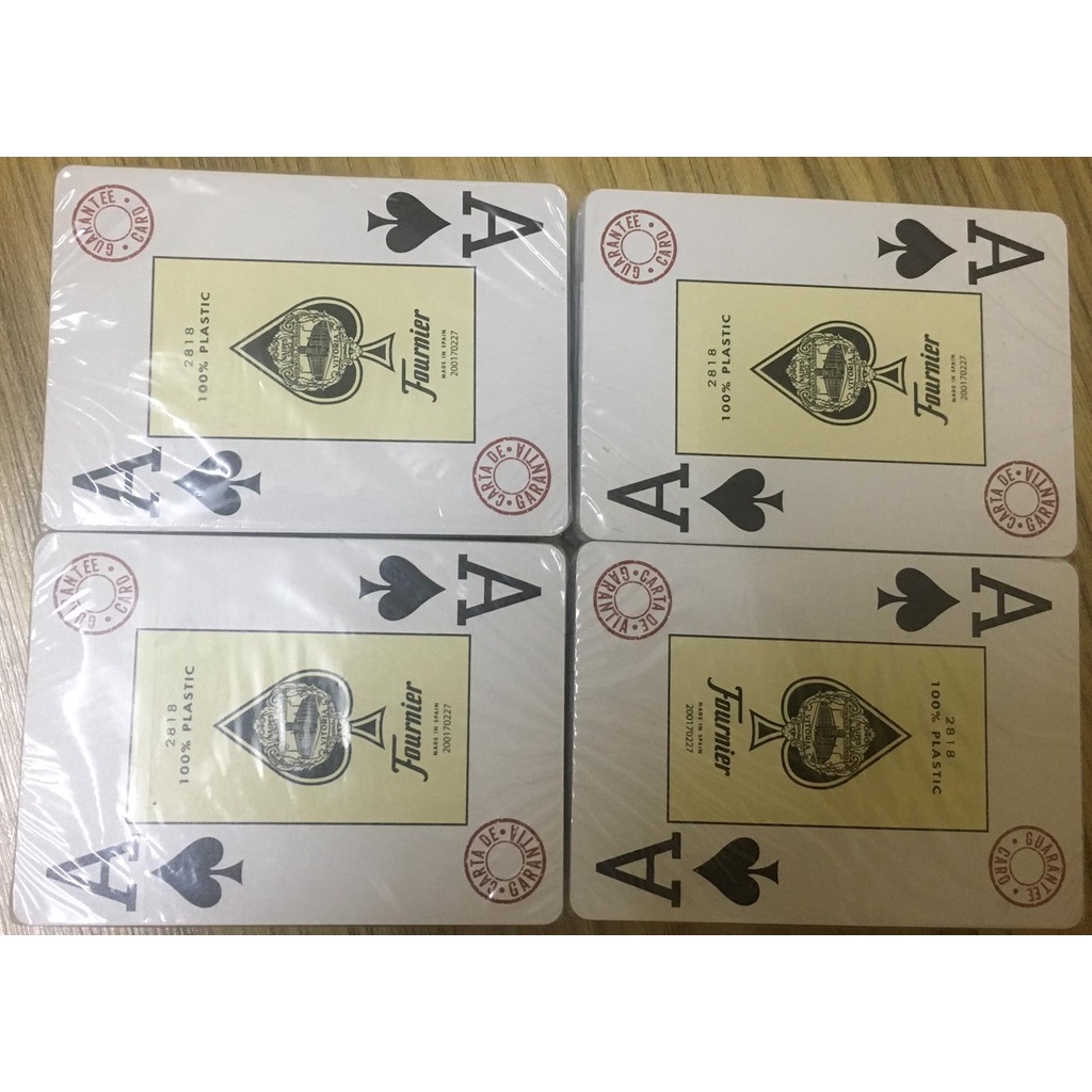 Bộ bài 100% plastic Fournier 2818 cao cấp nhập khẩu Spain