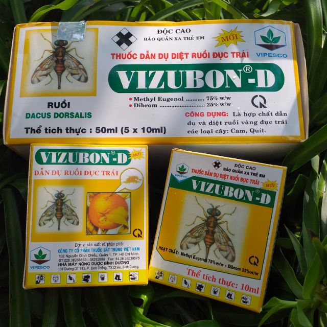 Thuốc dẫn dụ diệt ruồi vàng đục trái VIZUBON-D 10ml