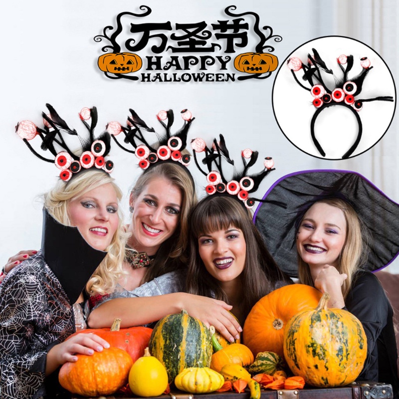 Băng Đô Cài Tóc Hình Đôi Mắt Điên Cuồng Thời Trang Halloween
