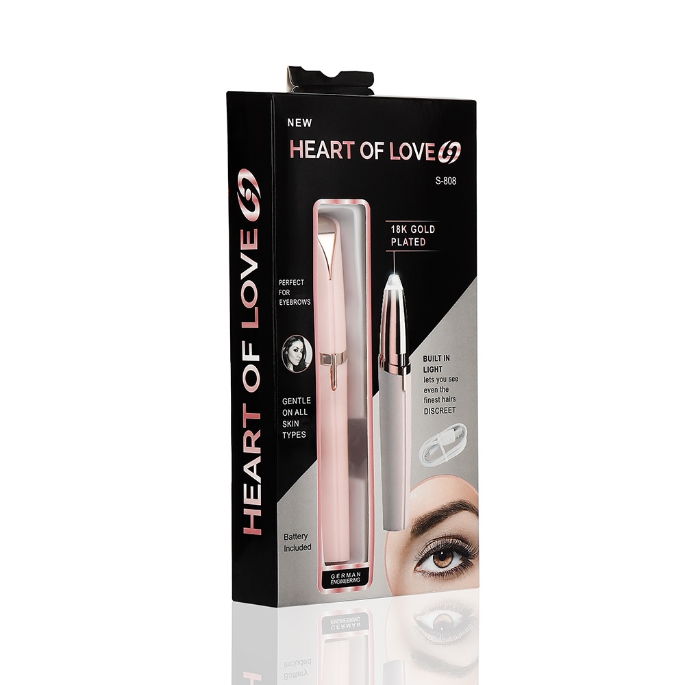 Foreverlily Máy Tỉa Lông Mày Tích Hợp Đèn Led Tiện Dụng