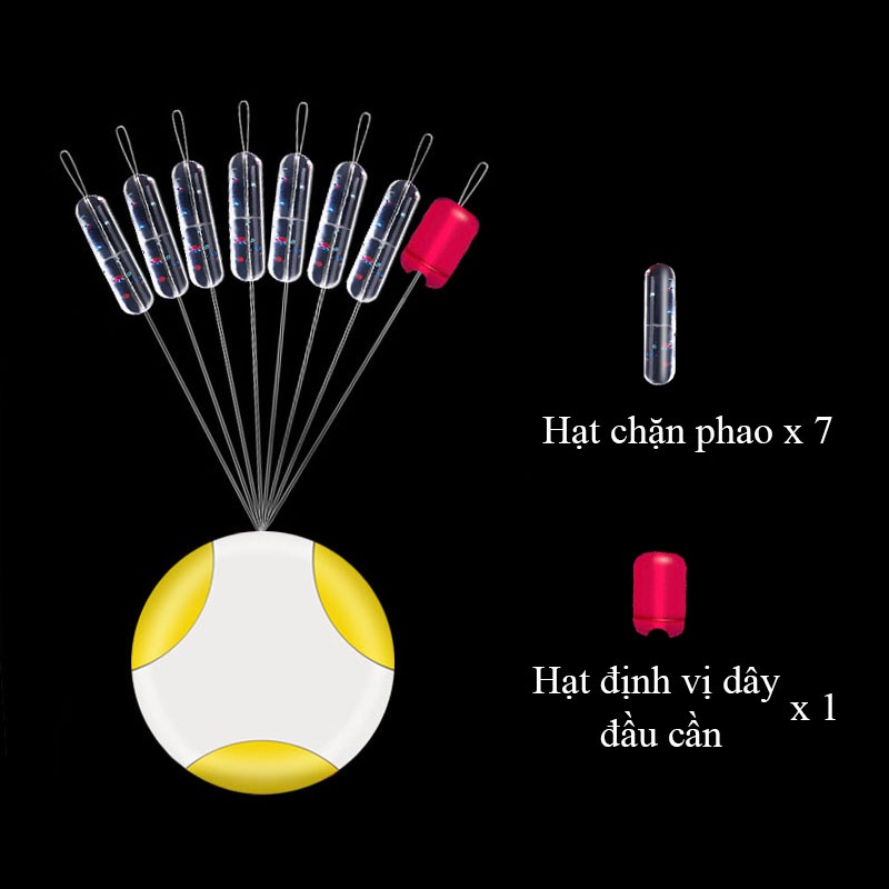 Hạt chặn phao Rice Fishing, hạt chặn câu đài silicon chuyên làm trục câu câu cá PK-26 ( Sét 10 Tép )
