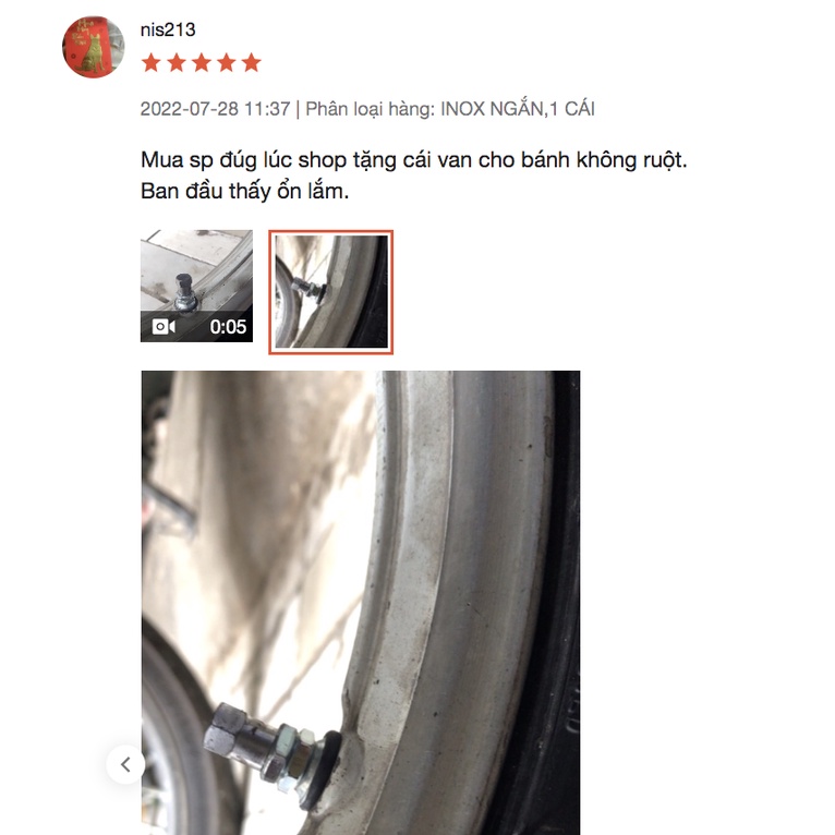 Thanh lý van vòi xe máy (bán từ 2 cái hoặc 5 cái) các loại dành vỏ không ruột thanh khang VV.