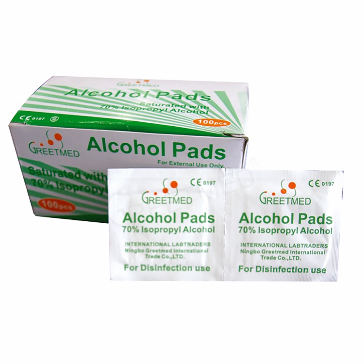 Gạc Tẩm Cồn Alcohol Pad Greetmed/PT Medical hộp 100 miếng