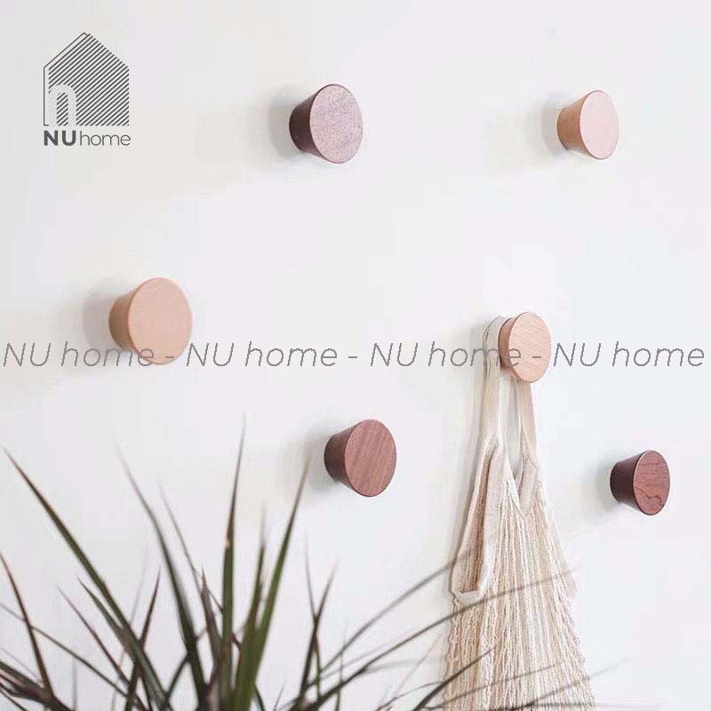 nuhome.vn | Móc gỗ treo đồ đơn giản hình nón phong cách tối giản trang trí mảng tường độc đáo