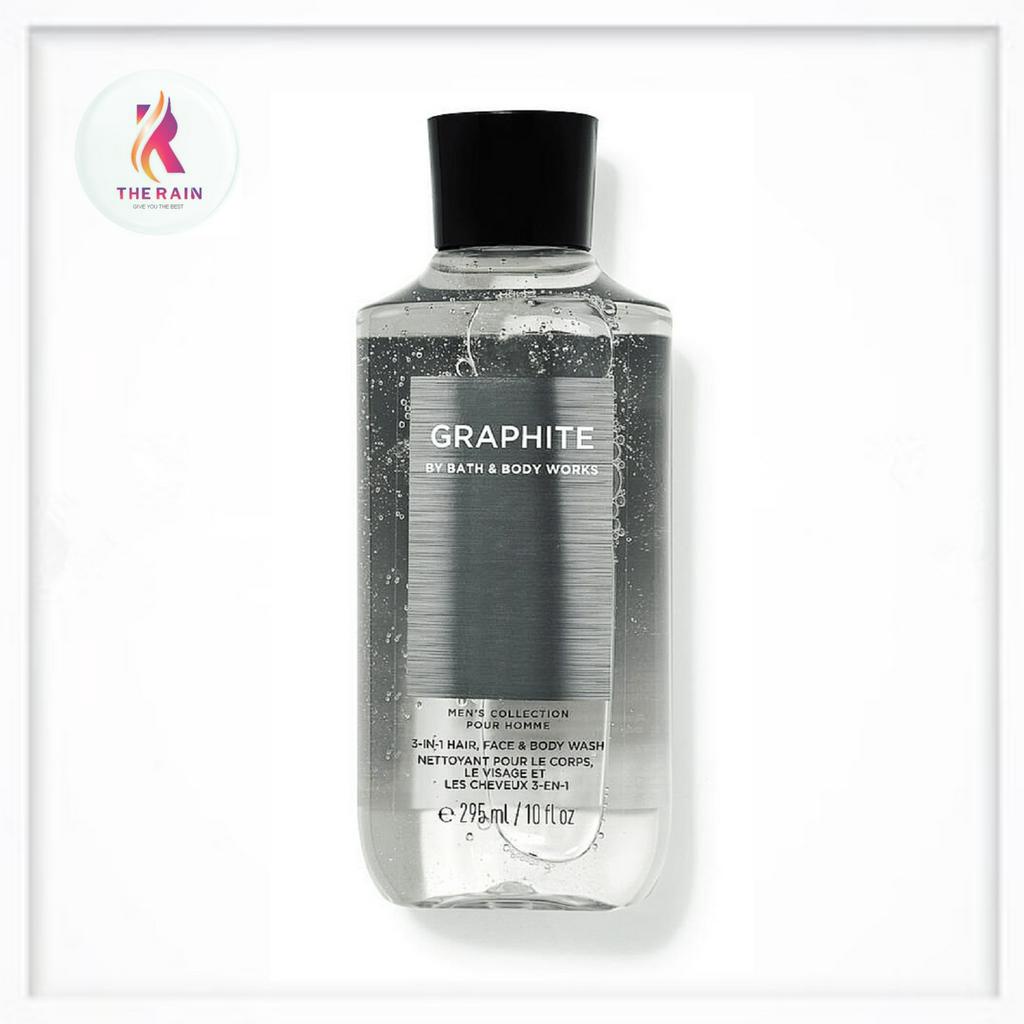 Gel tắm gội &amp; rửa mặt nam Bath &amp; Body Works Graphite 3in1 295ml