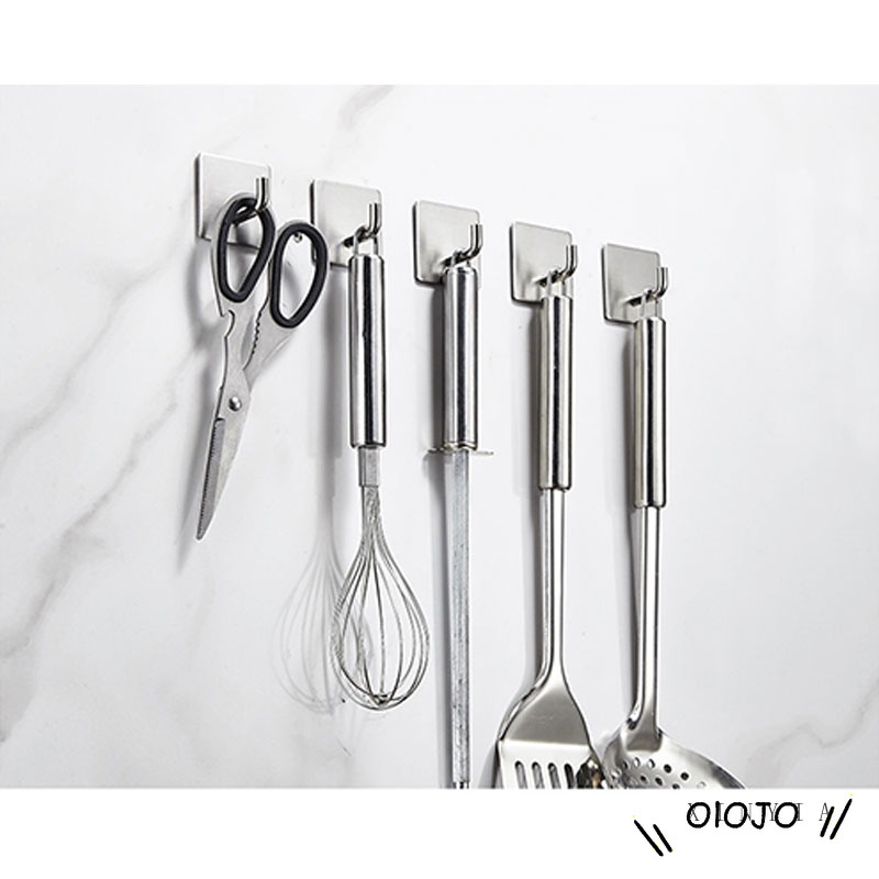 Móc Treo Đồ Dán Tường Bằng Thép Không Gỉ Với Móc Treo Lưng