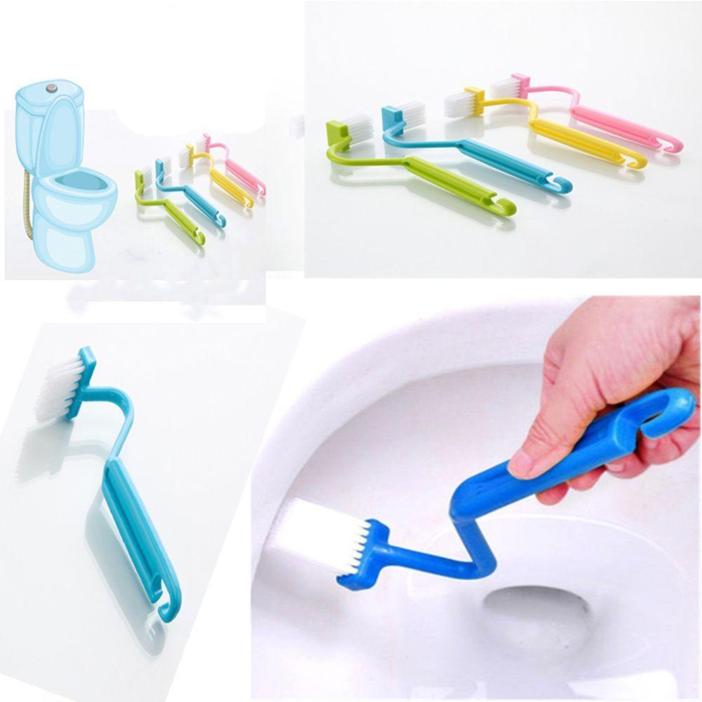 Bàn Chải Vệ Sinh Toilet Tay Cầm Dài Bằng Nhựa Màu Sắc Ngẫu Nhiên