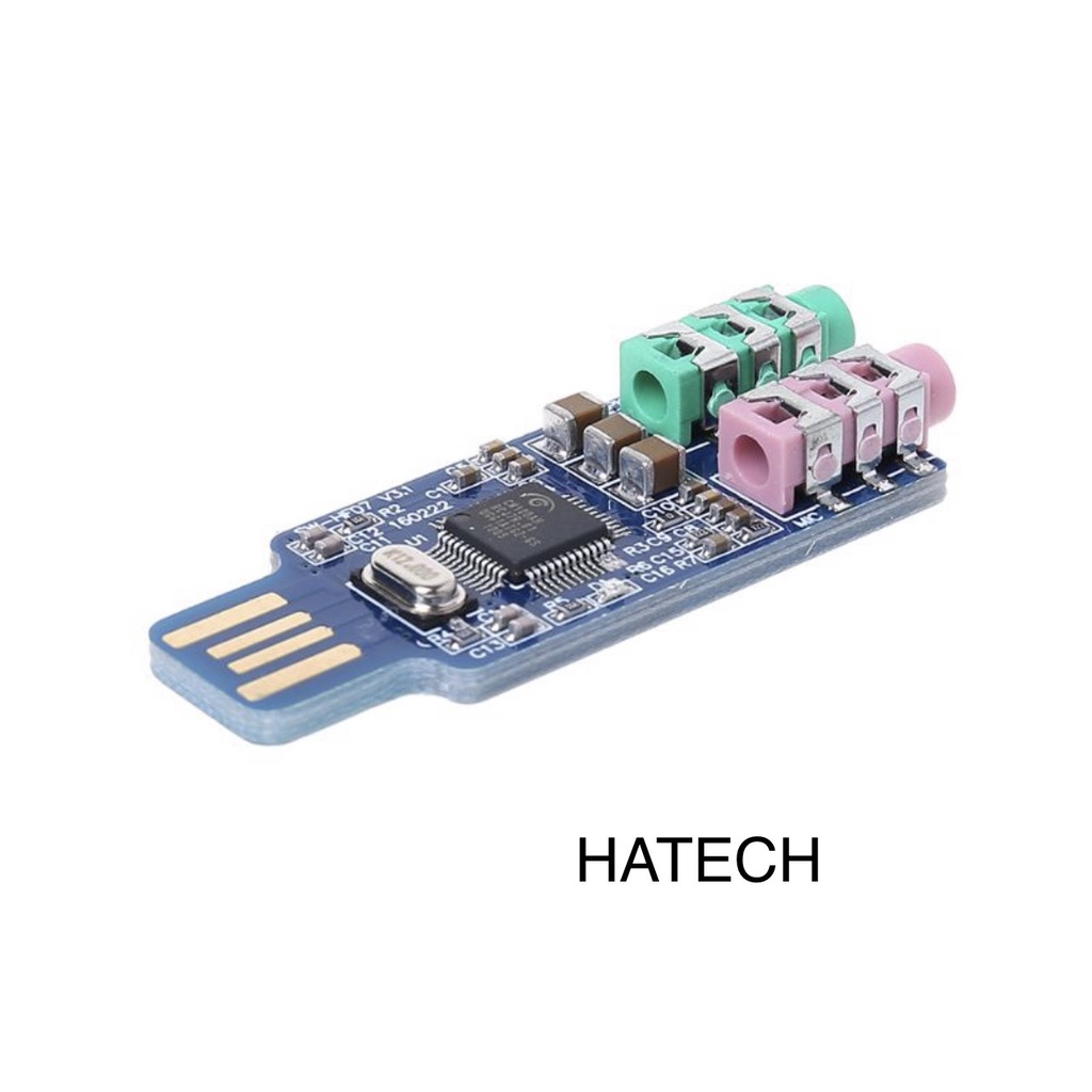 Mô Đun Thẻ Âm Thanh Ngoài Usb Cm108 Dành Cho Laptop / Máy Tính