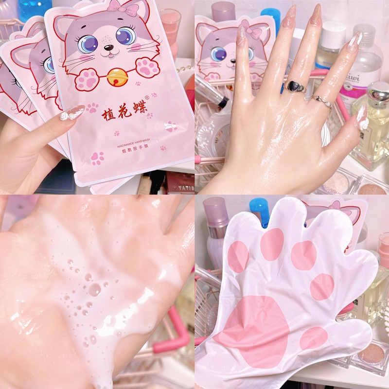 Mặt Nạ Tay chân Mask Dưỡng tay Mèo giúp dưỡng ẩm, làm trắng, tẩy tế bào chết da Tay Nội địa Trung KABA