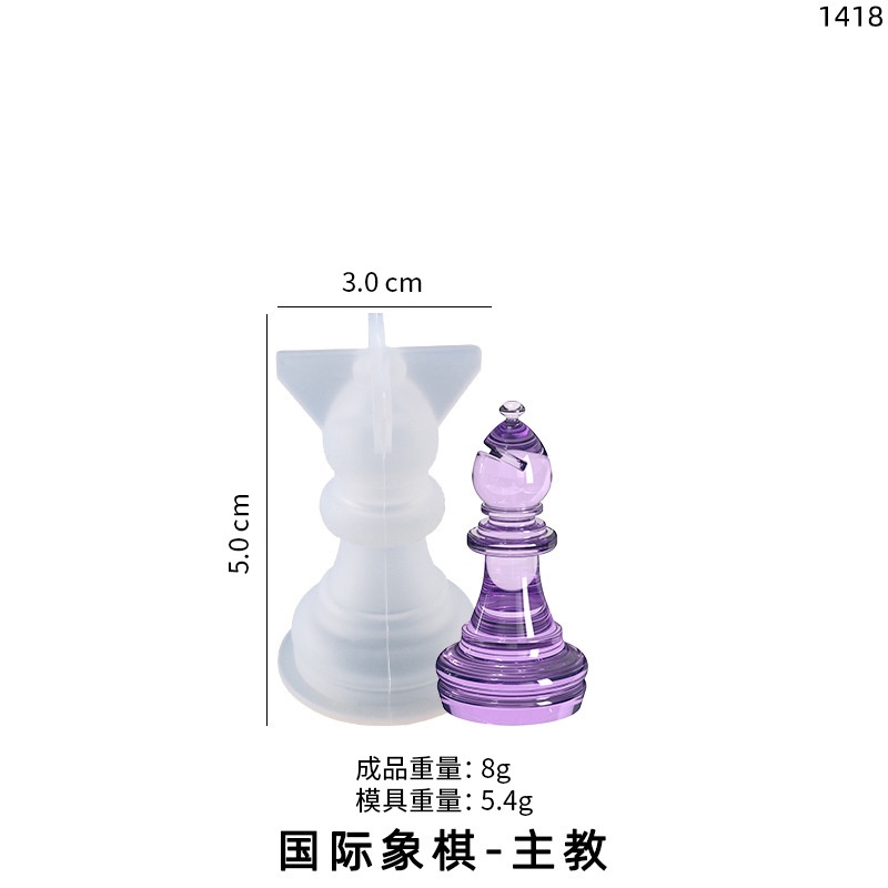 Khuôn Silicone Làm Resin Epoxy Diy Hình Quân Cờ Vua
