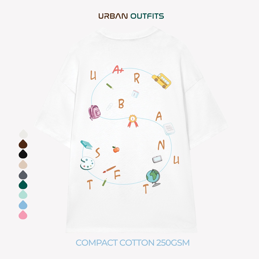 Áo Thun Tay Lỡ Form Rộng URBAN OUTFITS ATO172 Local Brand In S ver 2.0 Chất Vải 95% Compact Cotton 250GSM Dầy