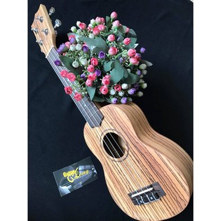 Đàn Ukulele Soprano Full Gỗ Gỗ Sọc CB2