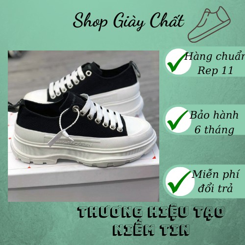 Giày Thể Thao MC Queen Độn Đế Nâng Chiều Cao Dây Lụa Cao Cấp Full Box Full Bill