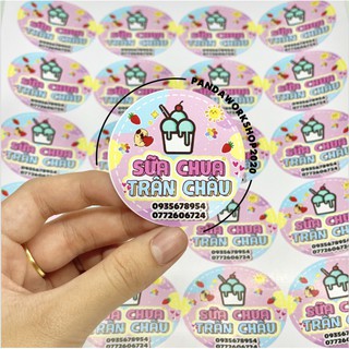 [COMBO] TEM TRÒN/VUÔNG decal nhựa chống thấm 5x5cm - chưa bao gồm mẫu thiết kế